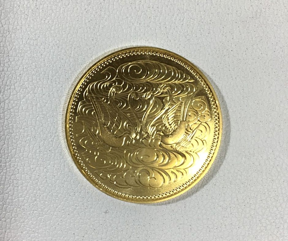 天皇陛下御在位60年記念金貨の画像