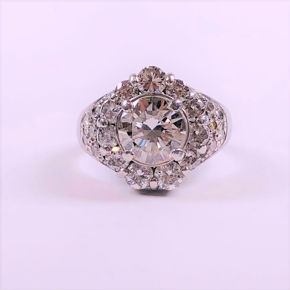 Pt900 ダイヤリングD1.66 1.44ct①