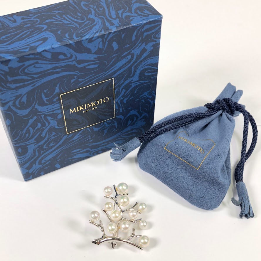 ミキモト MIKIMOTO パールブローチ 幸福の木
