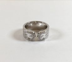 【カルティエ】2Cリング K18WG ダイヤ