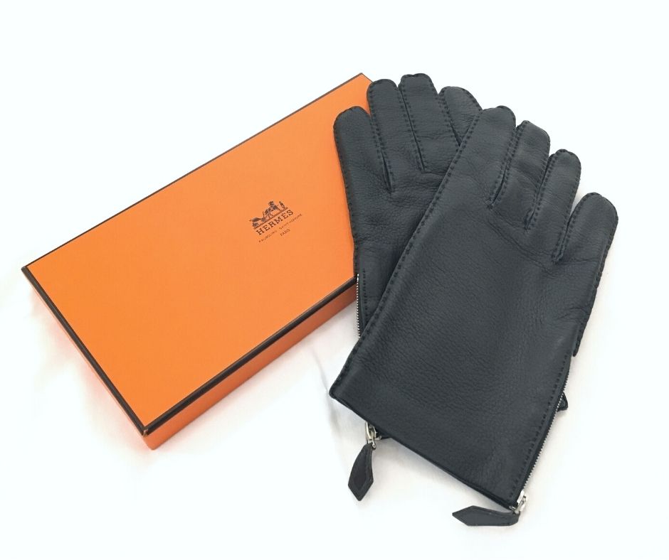 【エルメス】レザーグローブ
